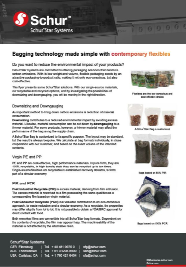 Schur®Star - Bagging technology made simple with contemporary flexibles